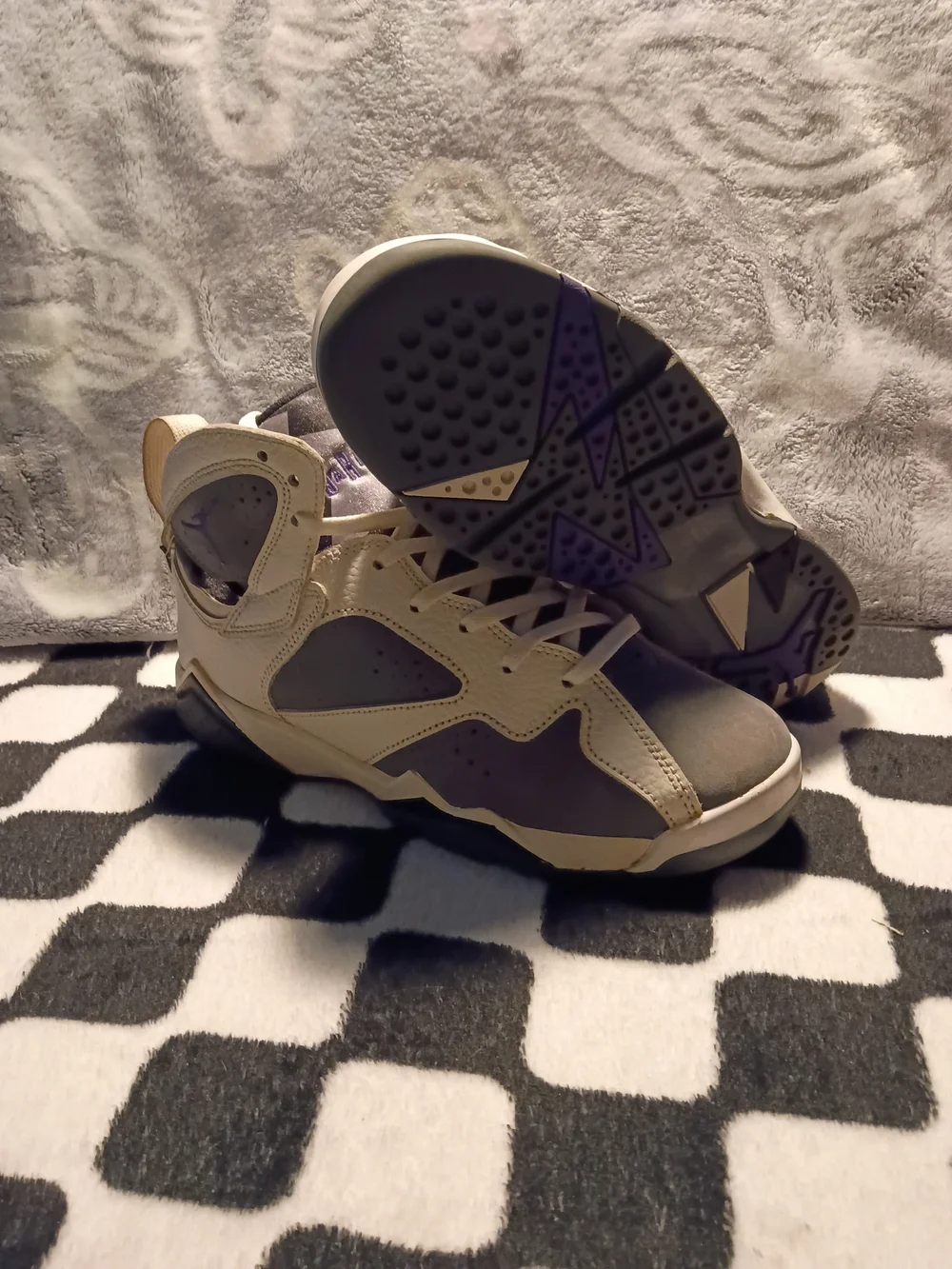 Air Jordan 7 Retro GS Flint 2021 Grey White Size 6Y/7.5W Used Replacement Box